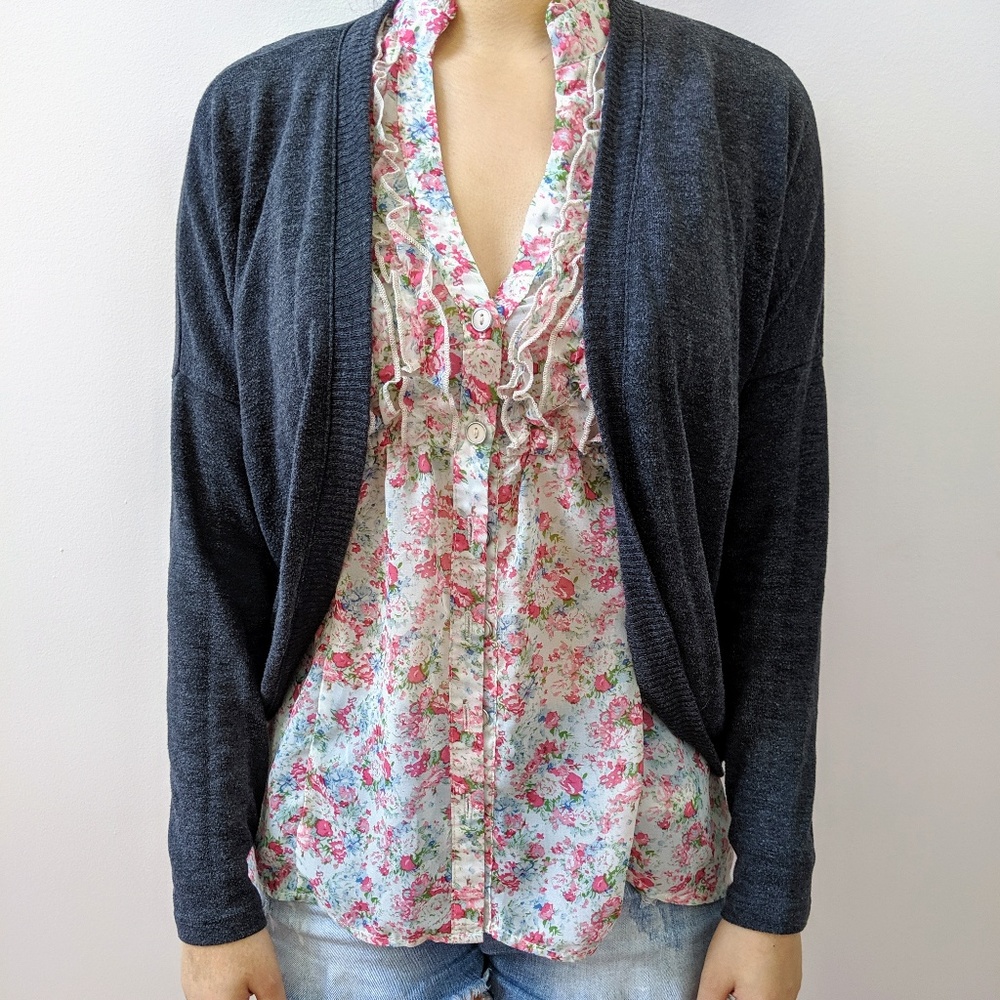 Thin Dark Gray Cardigan